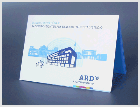 Flyer für ARD-Hauptstadtstudio, seidel. agentur für kommunikation, c-co, Uta Tietze