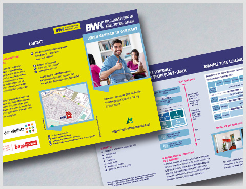 Verschiedene Flyer für BWK, cumin, c-co, Uta Tietze